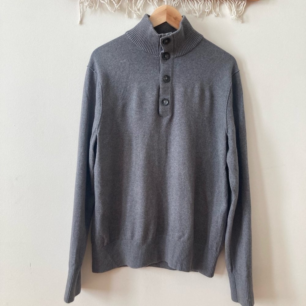 Banana Republic cotton and cashmere mock neck sweater